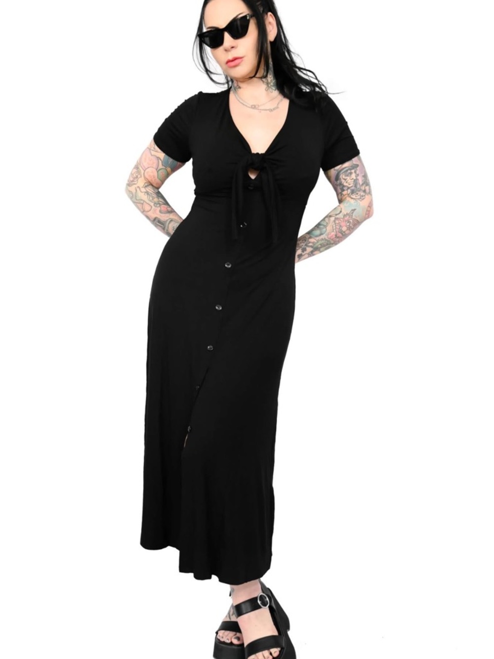 Foxblood tie dress